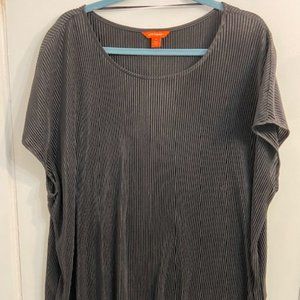 Joe Fresh Ribbed Flowly Black Shirt